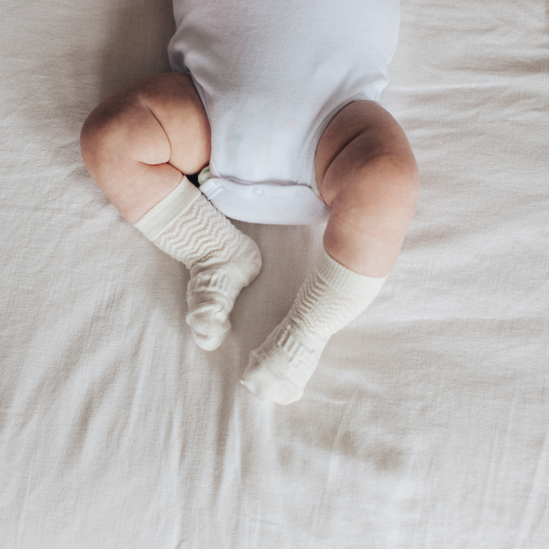 Lamington | Merino Baby Socks - Pearl