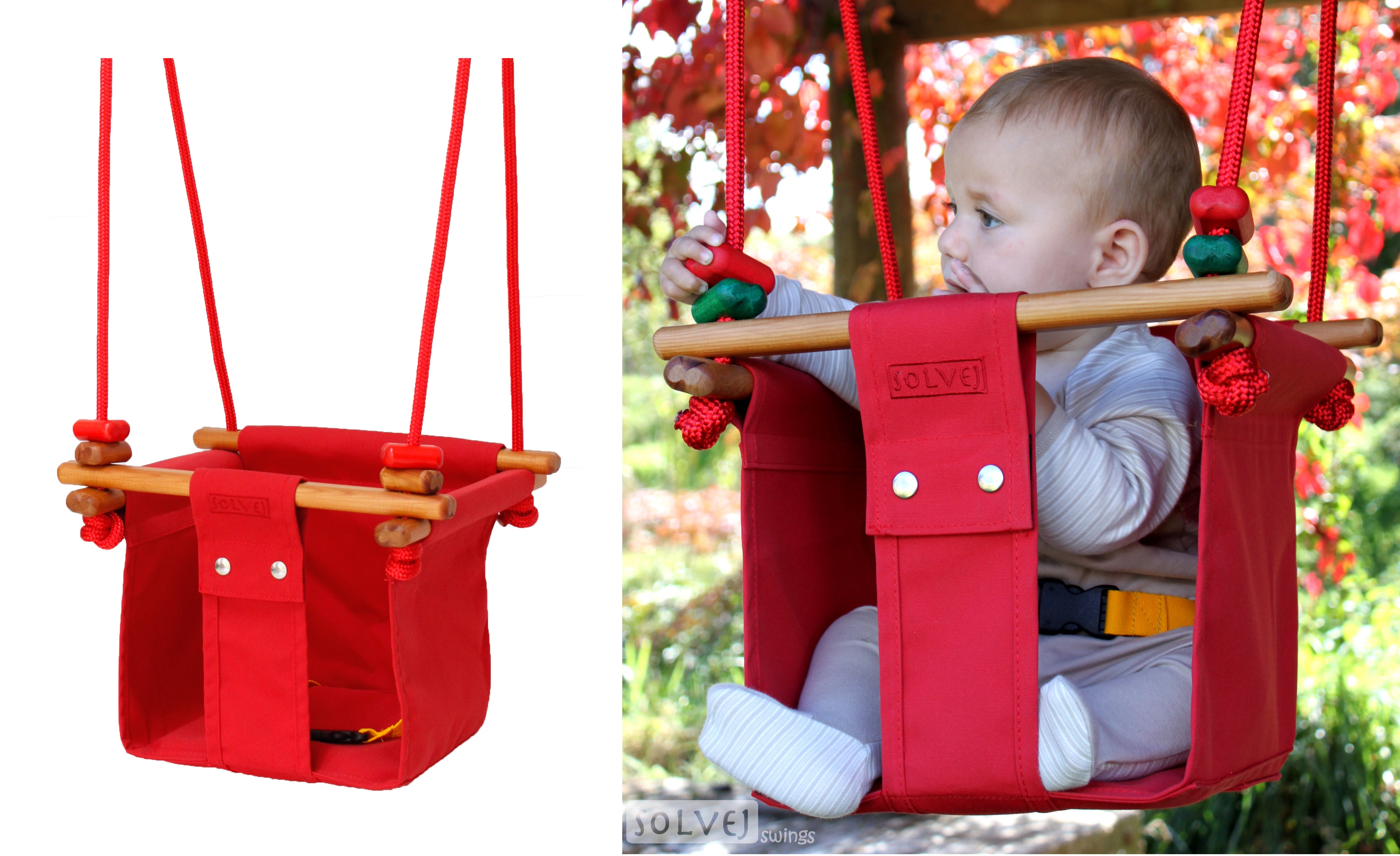 Solvej | Baby & Toddler Swing - Pohutukawa Red