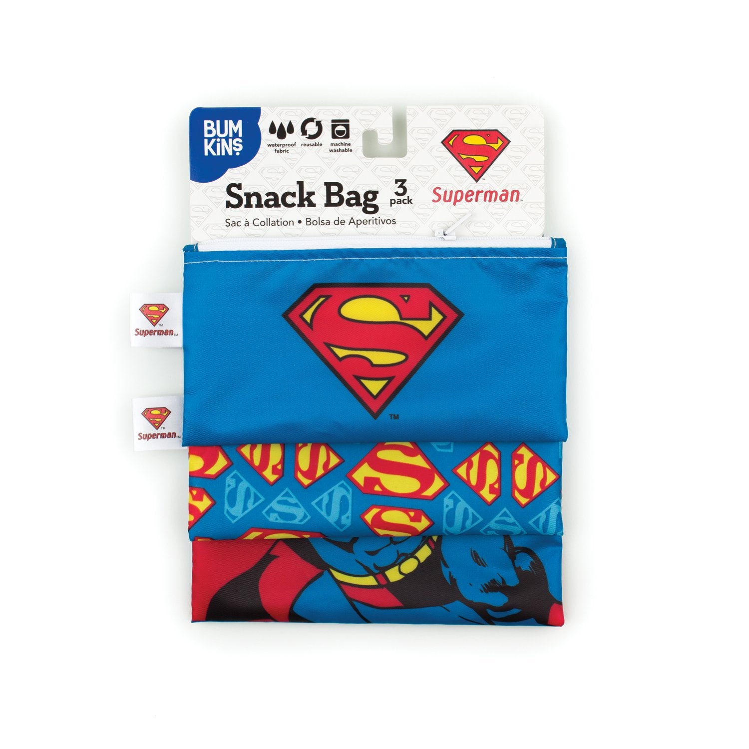 Bumkins | Snack Bag Superman 3pk