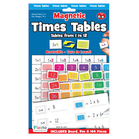 Fiesta Crafts | Magnectic Numbers - Times Tables - 1-12