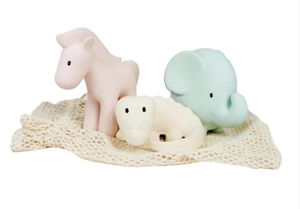 Tikiri | Rubber Bath Toy Set - Marshmallow