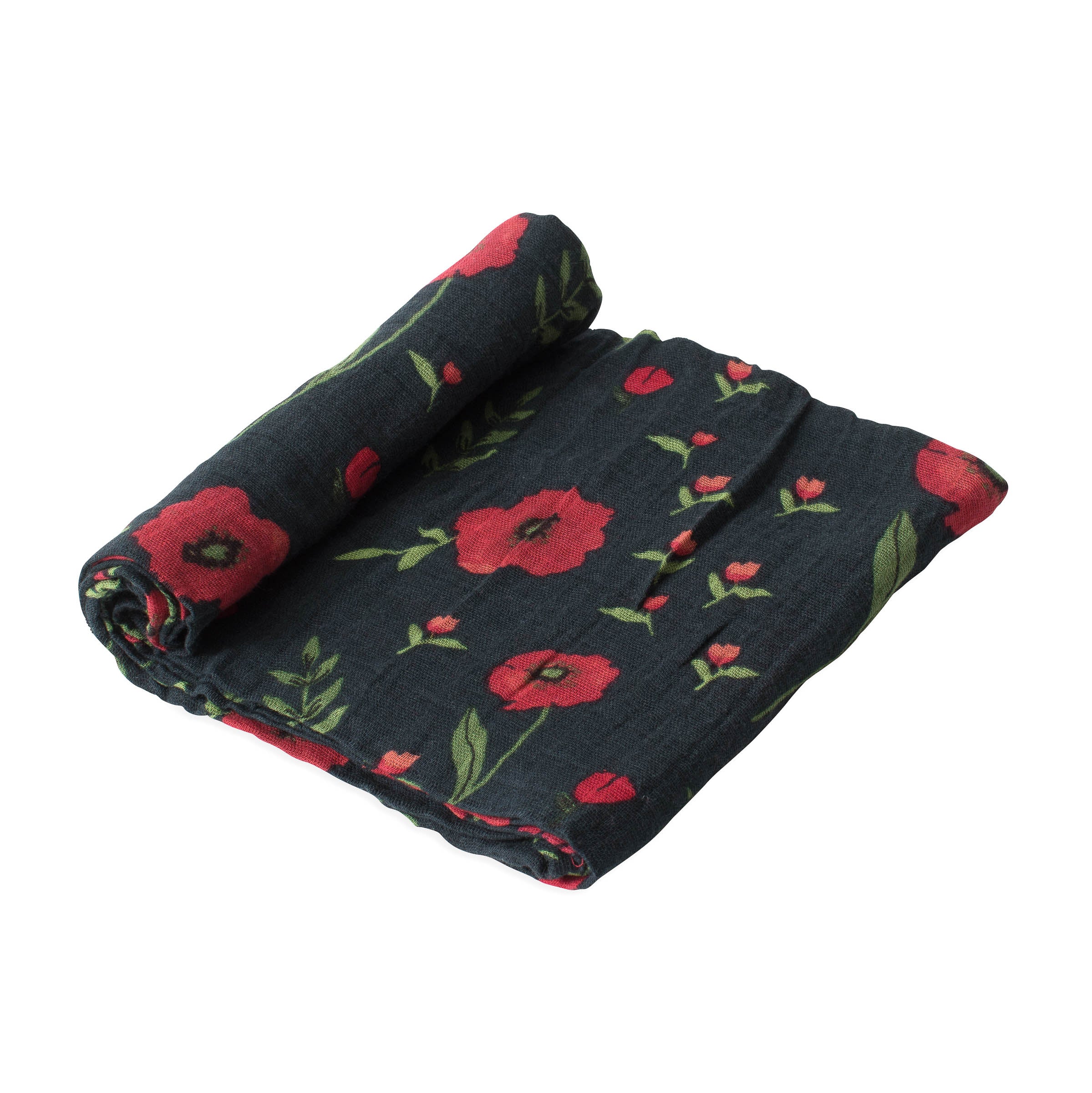 Little Unicorn | Cotton Muslin Swaddle - Dark Summer Poppy