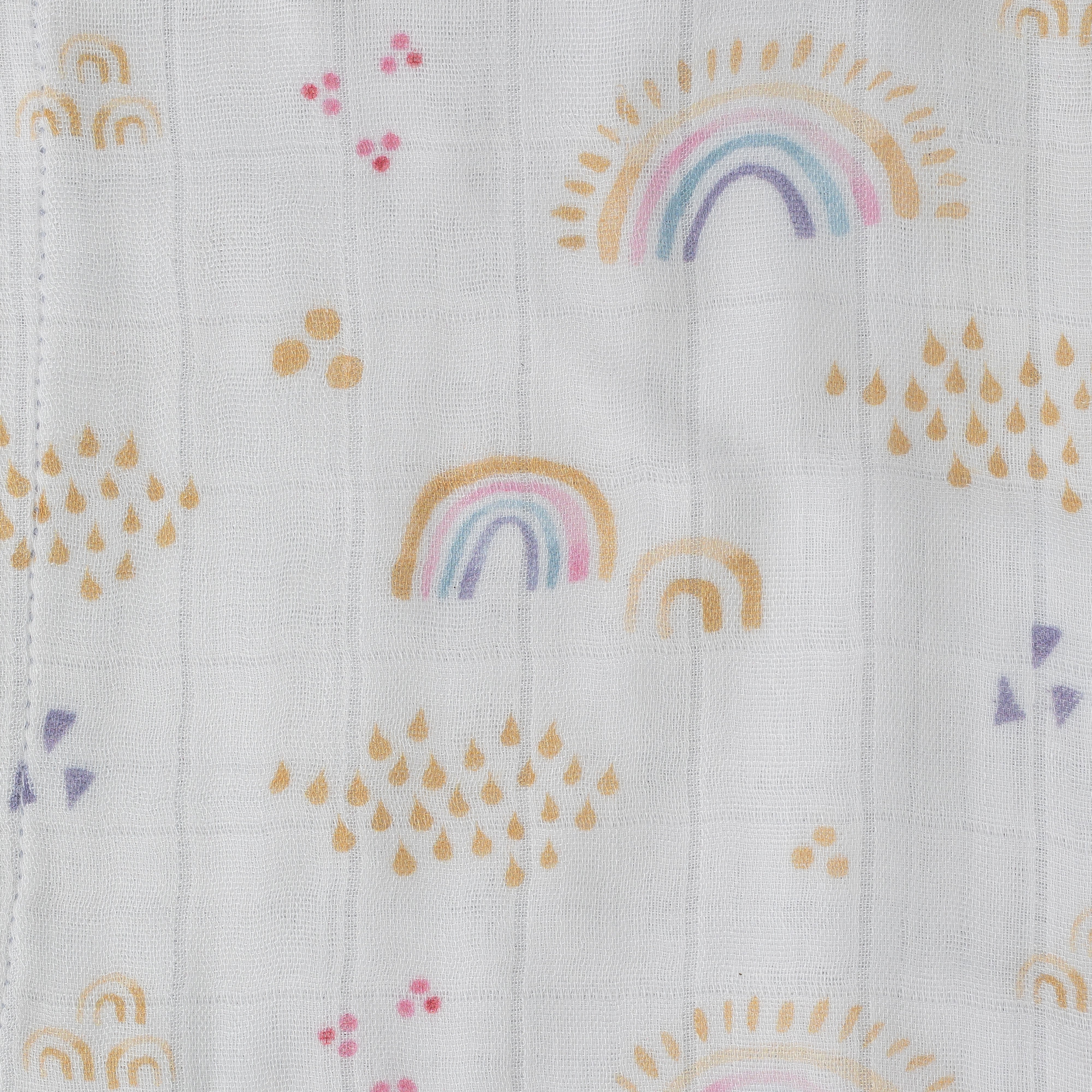 Little Unicorn | Deluxe Quilt - Rainbows & Raindrops