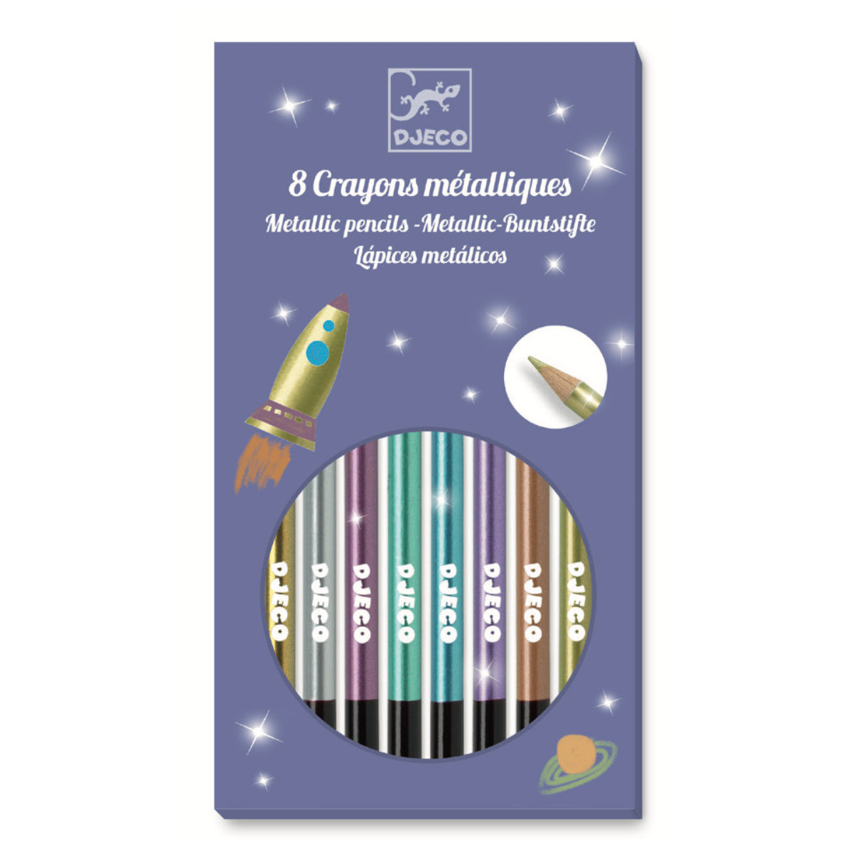 Djeco | Metallic Pencils | 8pk