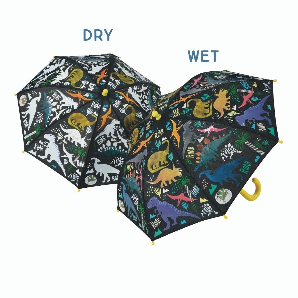 Floss & Rock | Colour Change Umbrella - Dinosaur