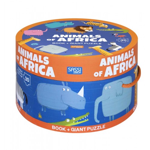 Sassi | Animals of Africa - Giant 30pc Puzzle & Book Set
