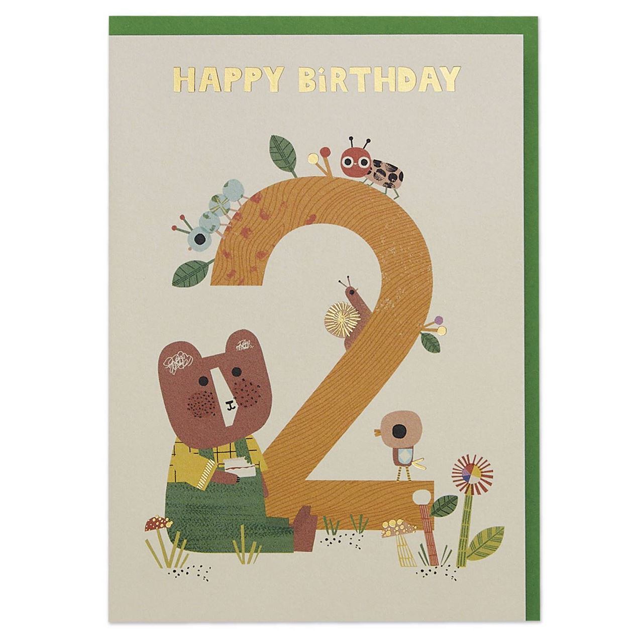 Birthday Card | Age 2 - Bear