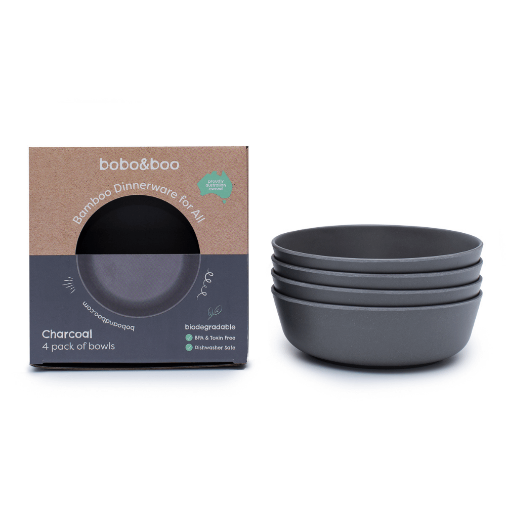 bobo & boo | Bowl Set - Charcoal Grey 4pk