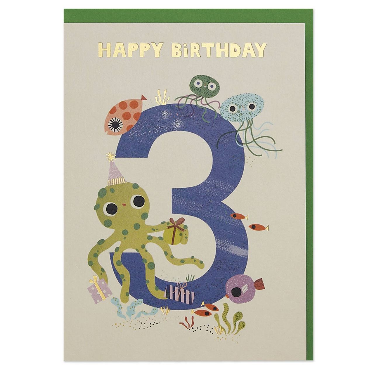 Birthday Card | Age 3 - Sea