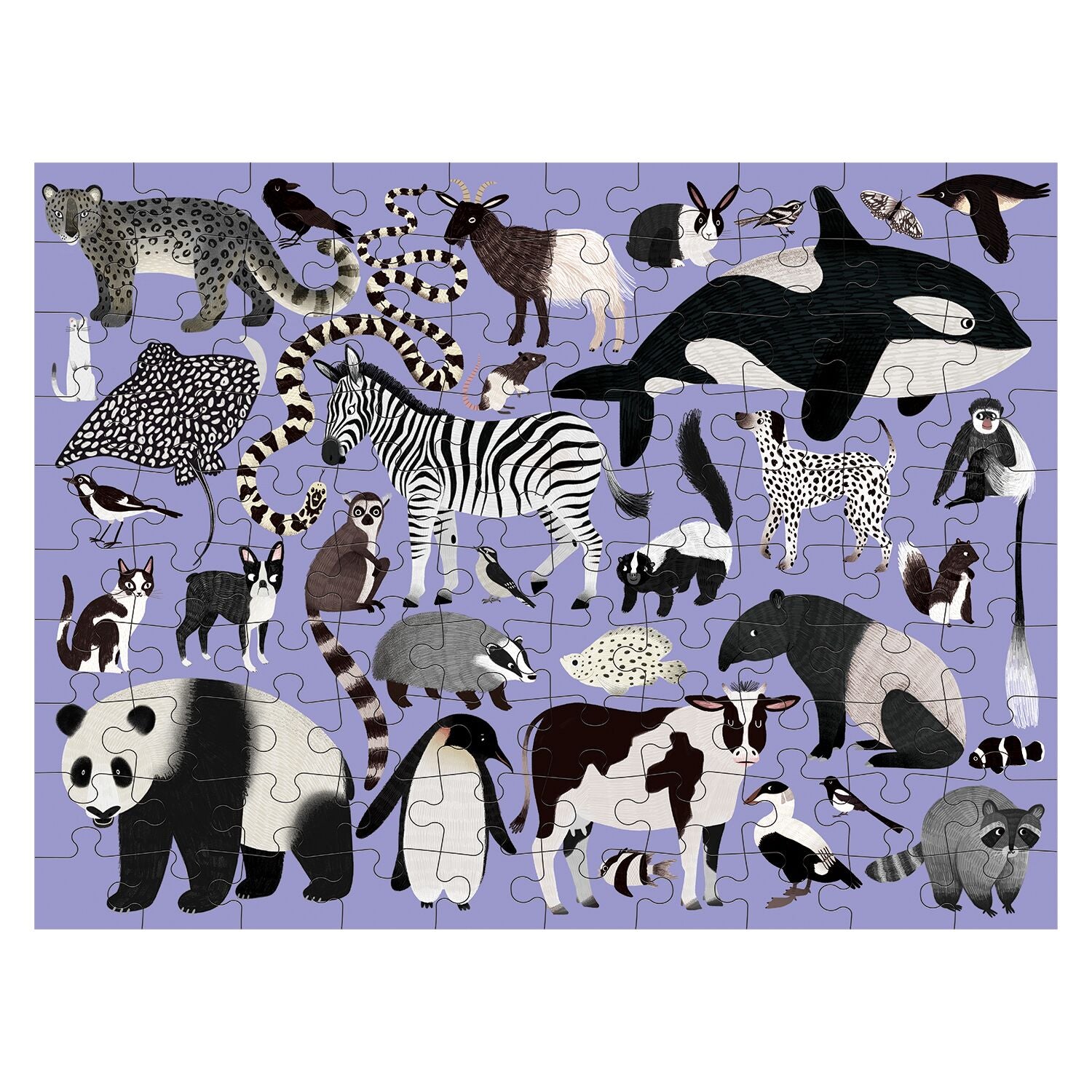 Mud Puppy | Double Sided Puzzle 100pc - Animal Kingdom