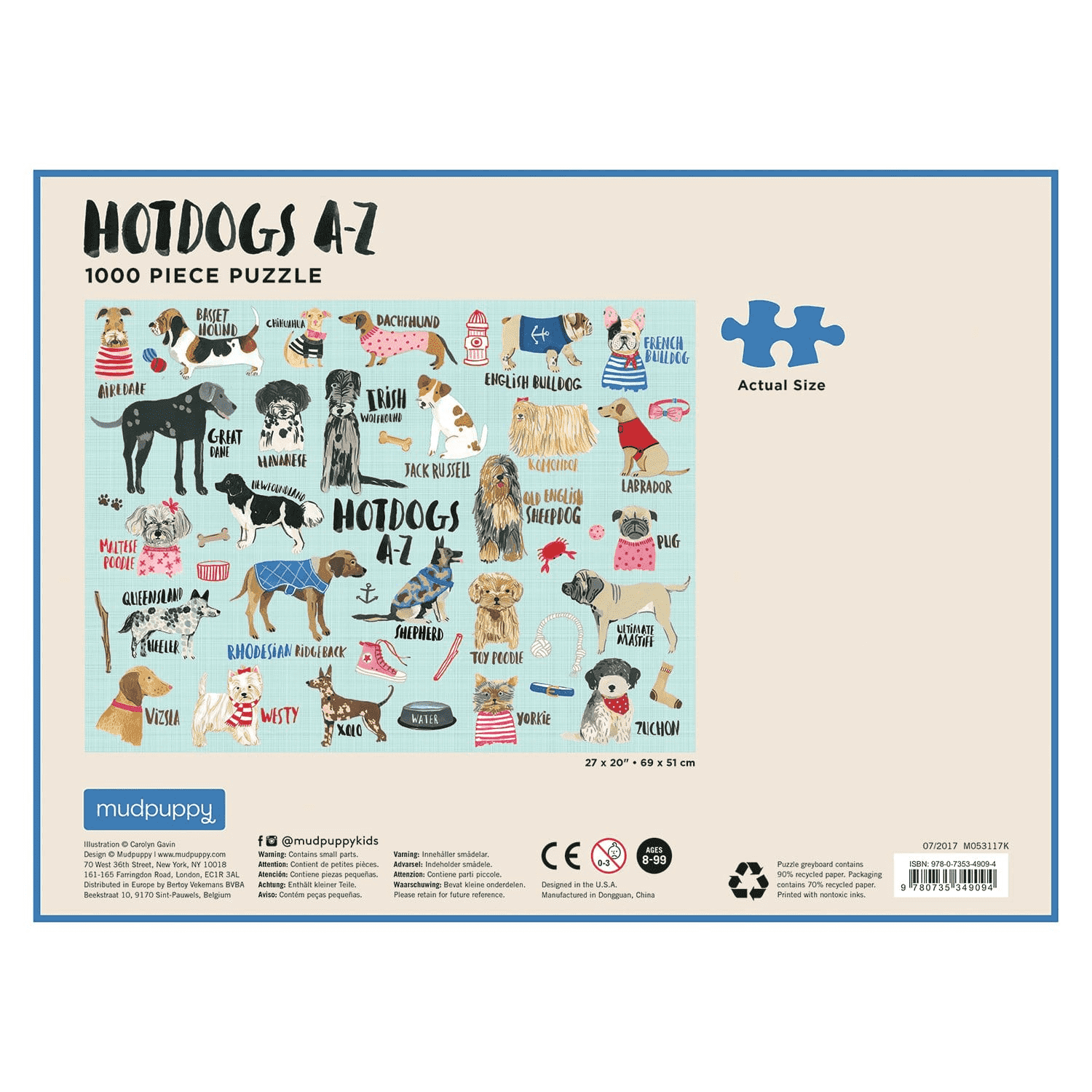 Mud Puppy | Hot Dogs A-Z - 1000pc Puzzle