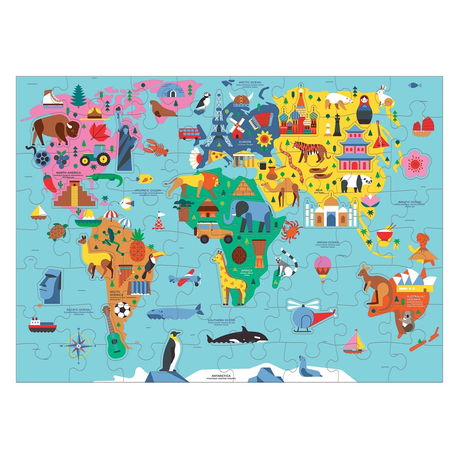 Mud Puppy | Map of the World Puzzle - 78pc