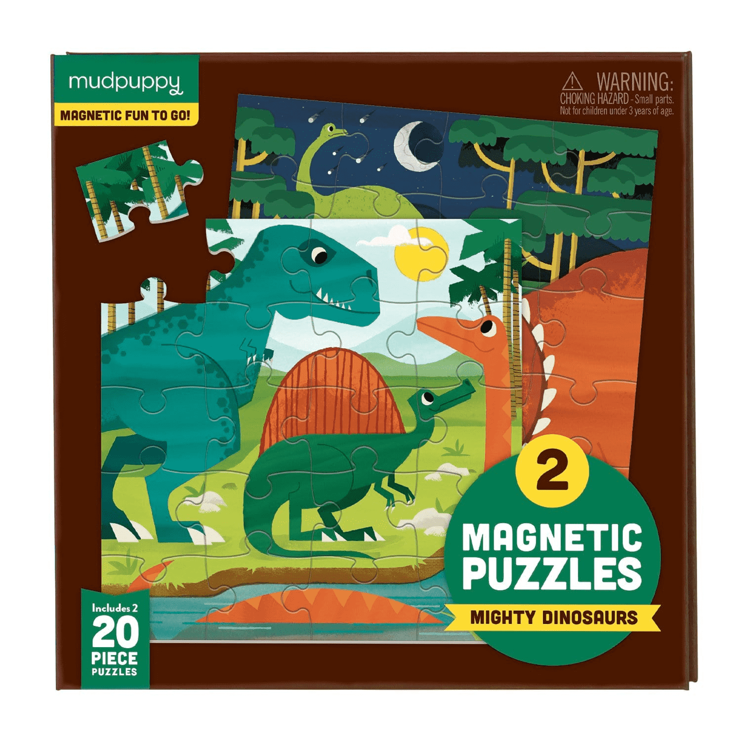 Mud Puppy | Magnetic Puzzle | 2-in-1 - Mighty Dinosaurs