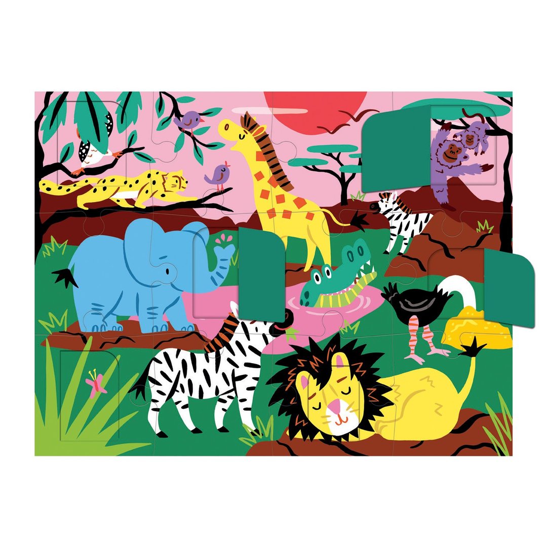 Mud Puppy | On Safari  - Lift the Flap Puzzle