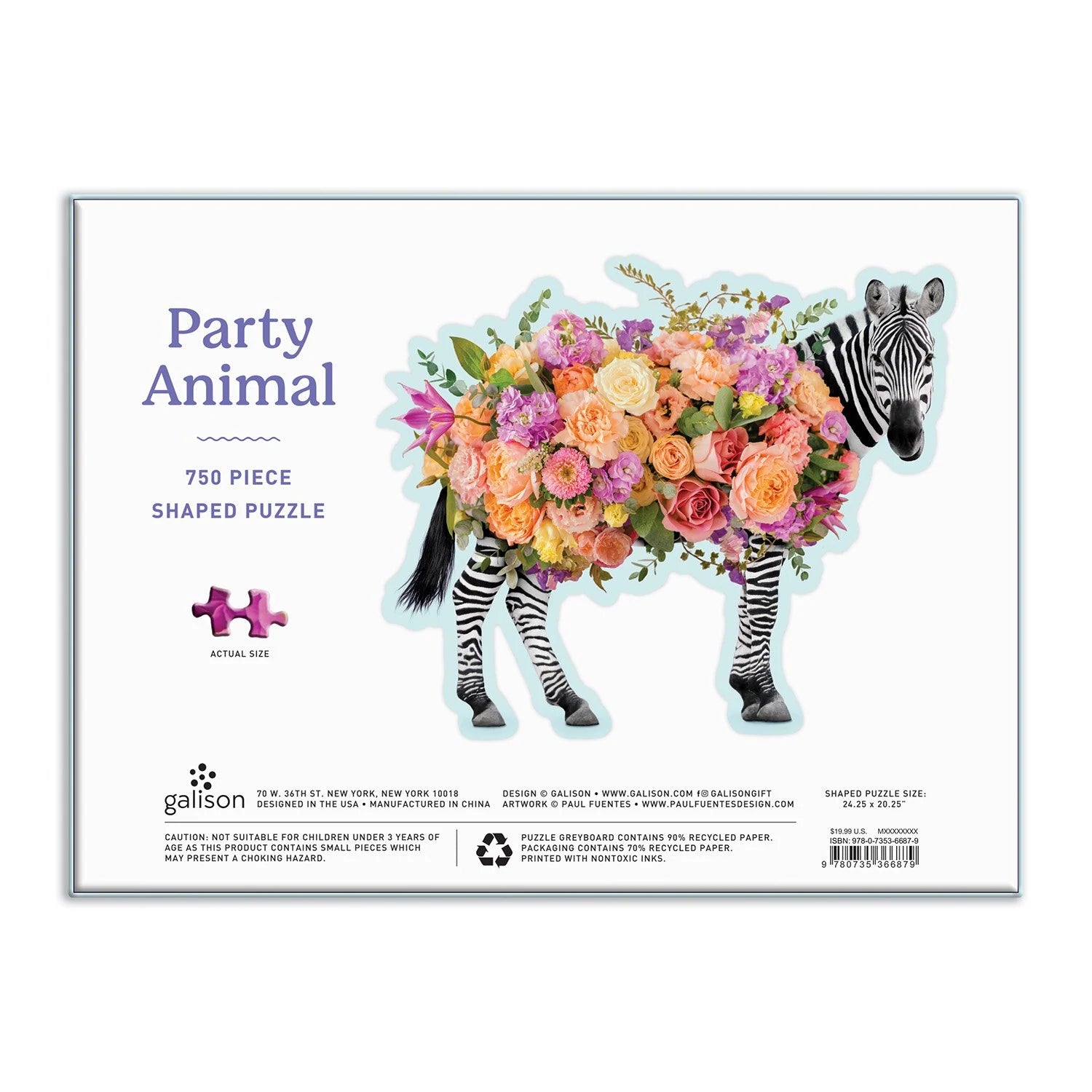 Galison | 750pc Shaped Puzzle - Party Animal