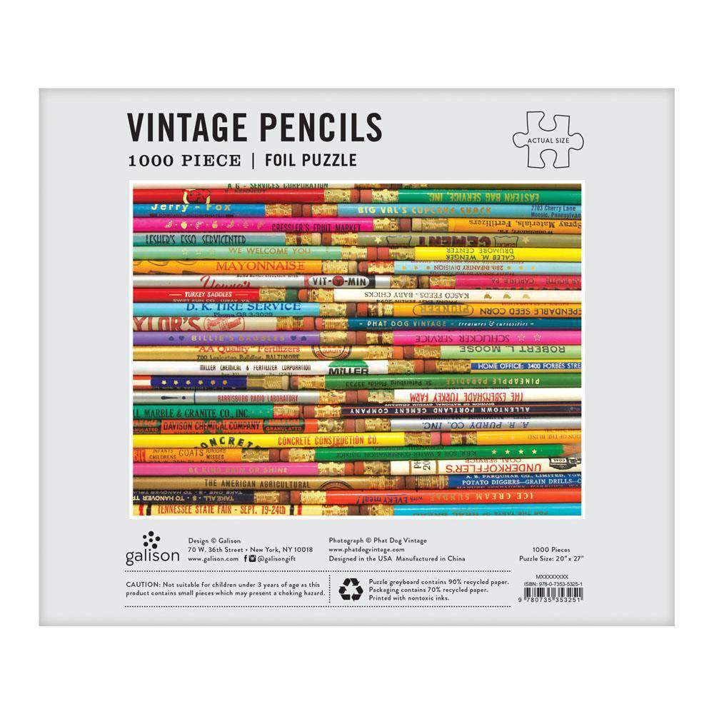 Galison | 1000pc Puzzle - Phat Dog Vintage Pencils