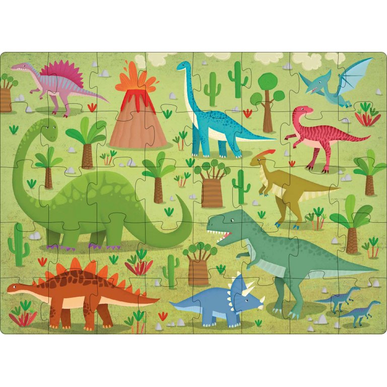 Sassi | 3D Puzzle and Book Set - The Dinosaurs