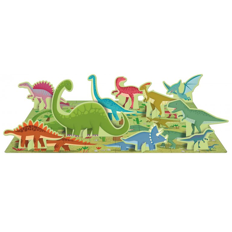 Sassi | 3D Puzzle and Book Set - The Dinosaurs
