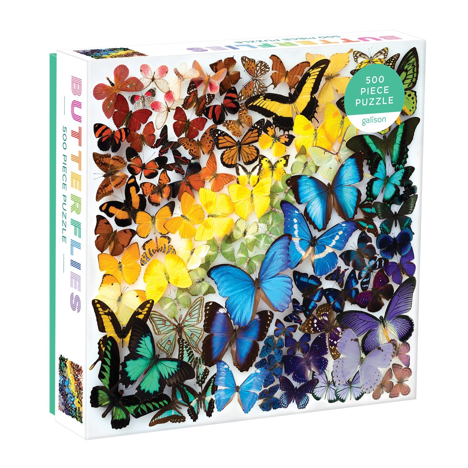 Galison | 500pc Puzzle - Rainbow Butterflies