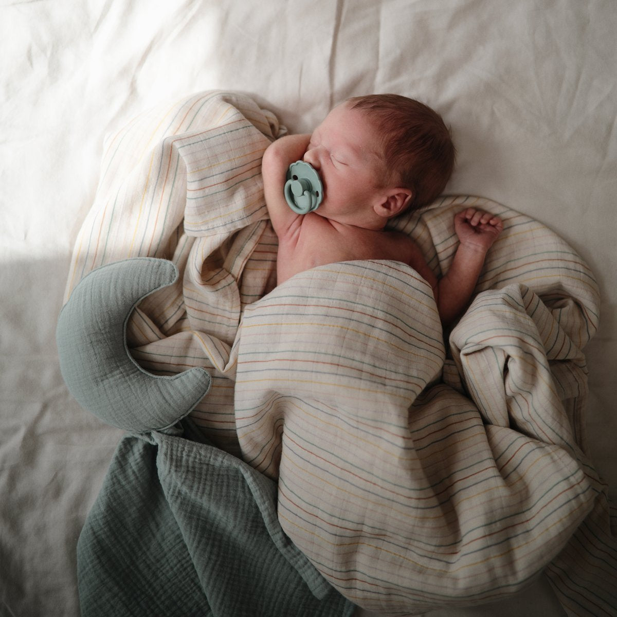 Mushie | Lovey Blanket - Roman Green Moon