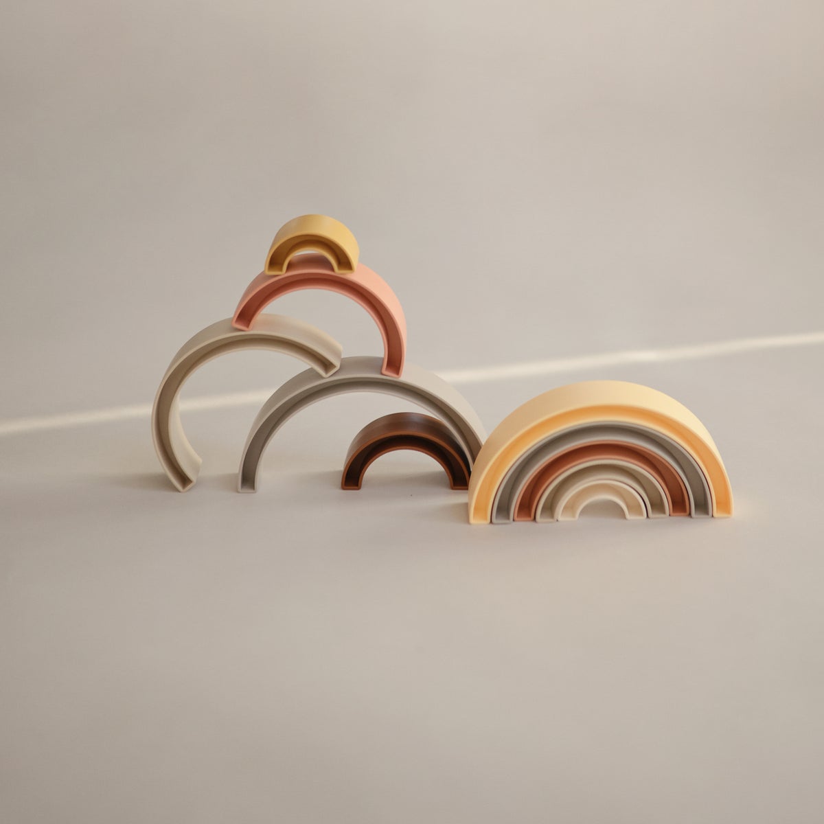 Mushie | Rainbow Stacker Toy - Sol