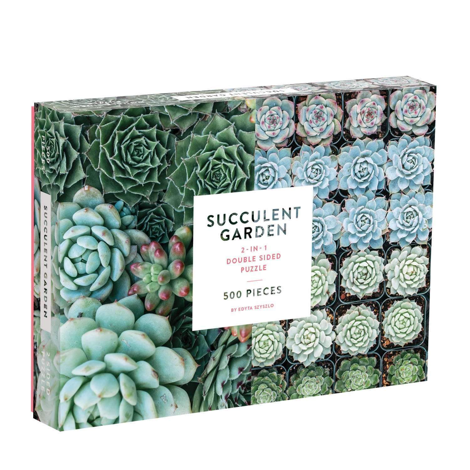 Galison | Double Sided 500pc Puzzle - Succulent Garden