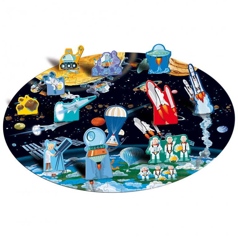 Sassi | From the Earth to the Moon - Book & 200pc 3D Puzzle