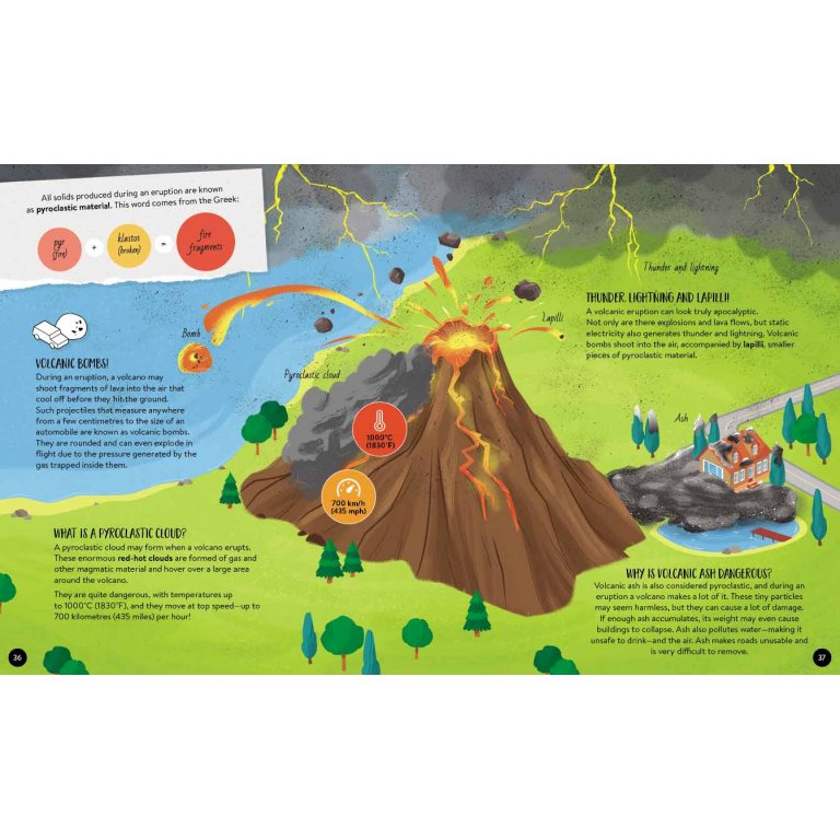 Sassi | What, How, Why - Volcanoes - Book & Poster